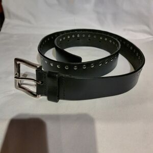 Men's Black Leather Belt